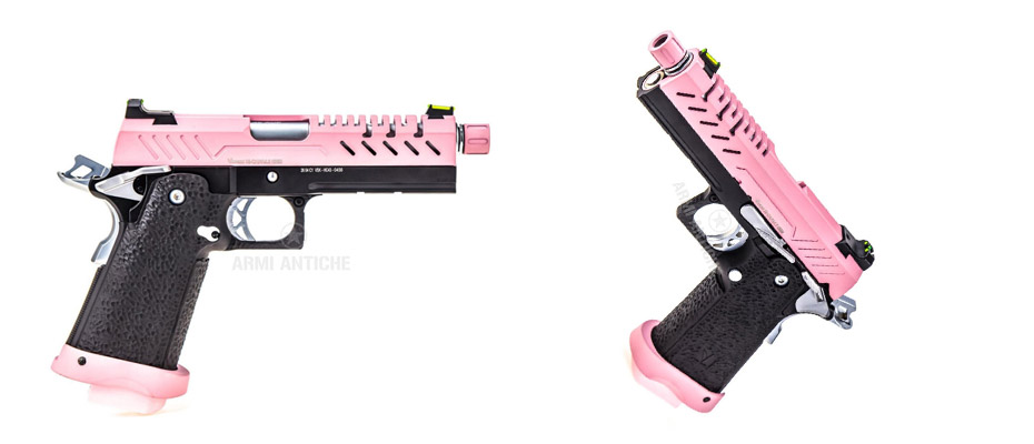 Pistola softair a gas Hi Capa 4.3 nera e rosa (ed altri colori) by Vorsk