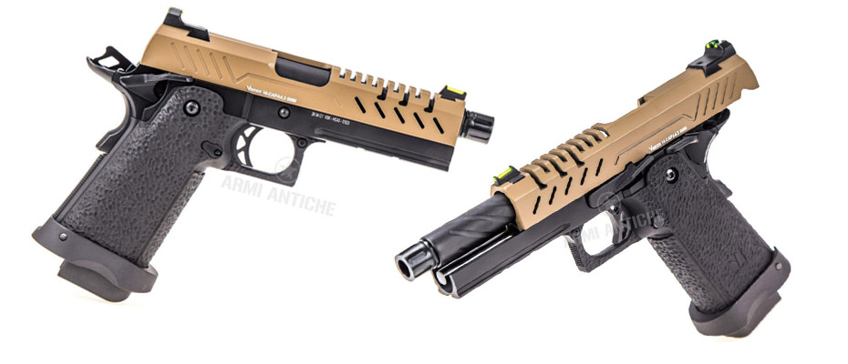 Novità pistole softair 2023 – Vorsk Hi Capa 4.3 gas/Co2 scarrellante colore nero/tan