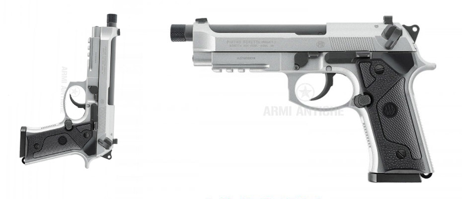 Pistola softair a Co2 M9A3 colore INOX full-metal Beretta by Umarex